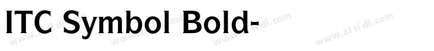 ITC Symbol Bold字体转换